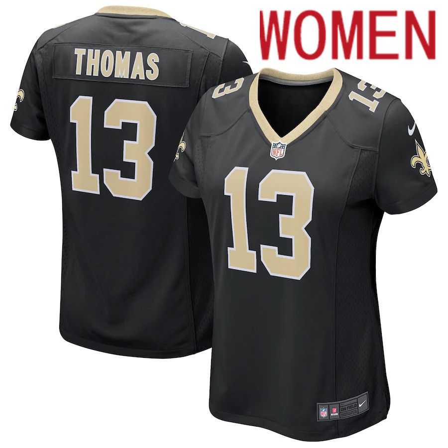 Women New Orleans Saints #13 Michael Thomas Black Nike Game NFL Jersey